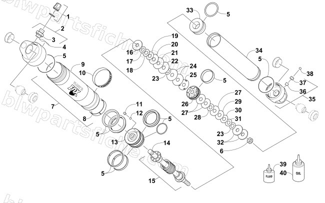 FRONT SUSPENSION SHOCK ABSORBER diagram