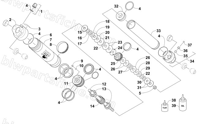FRONT SUSPENSION SHOCK ABSORBER diagram