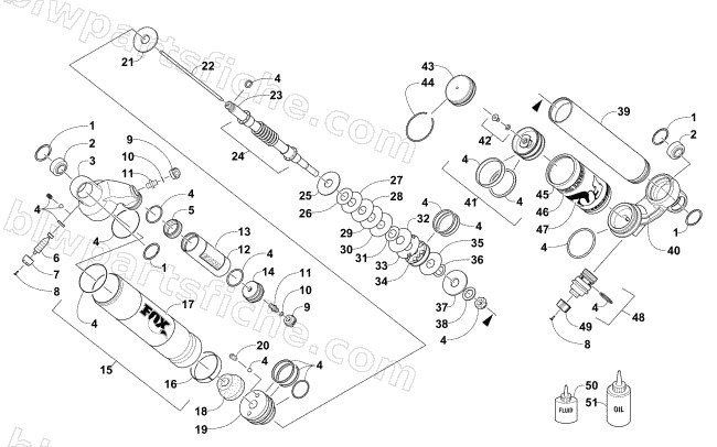 FRONT SUSPENSION SHOCK ABSORBER diagram