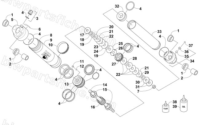 FRONT SUSPENSION SHOCK ABSORBER diagram