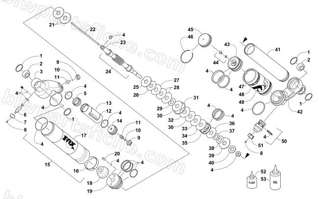 FRONT SUSPENSION SHOCK ABSORBER diagram