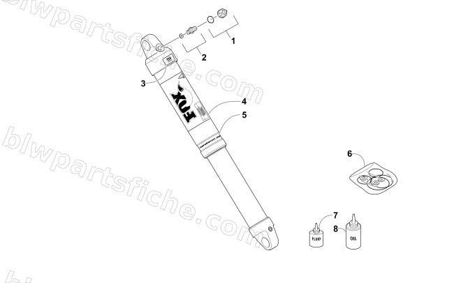 FRONT SUSPENSION SHOCK ABSORBER diagram