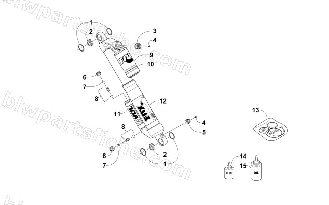 FRONT SUSPENSION SHOCK ABSORBER diagram