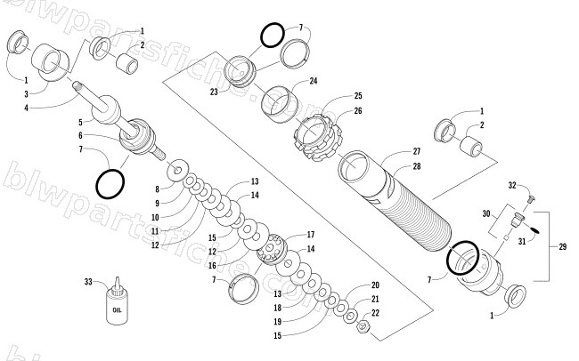 FRONT SUSPENSION SHOCK ABSORBER diagram