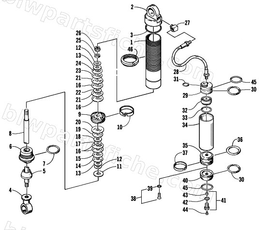 FRONT SUSPENSION SHOCK ABSORBER diagram