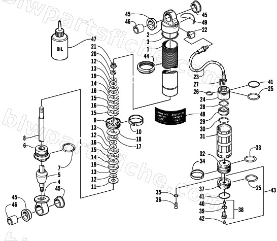 FRONT SUSPENSION SHOCK ABSORBER diagram