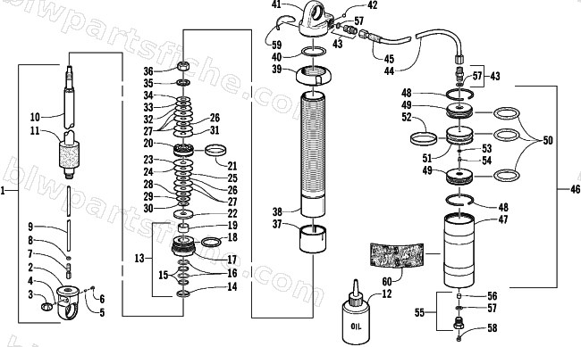 FRONT SUSPENSION SHOCK ABSORBER diagram