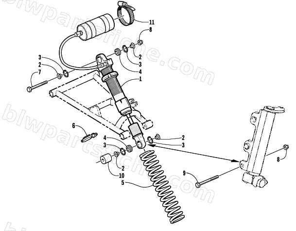 FRONT SUSPENSION SHOCK ABSORBER ASSEMBLY diagram