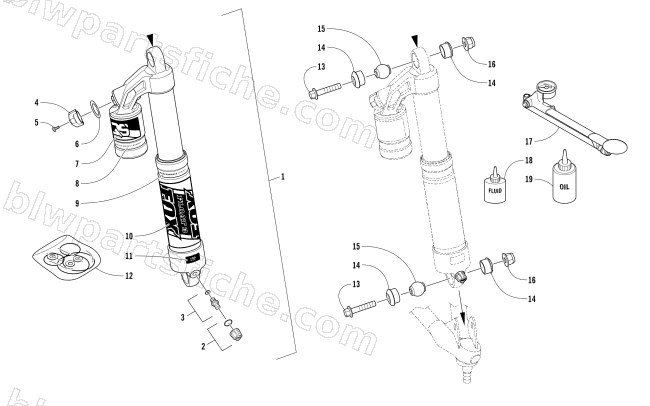 FRONT SUSPENSION SHOCK ABSORBER ASSEMBLY diagram