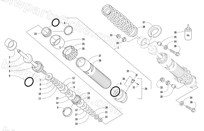 FRONT SUSPENSION SHOCK ABSORBER ASSEMBLY diagram