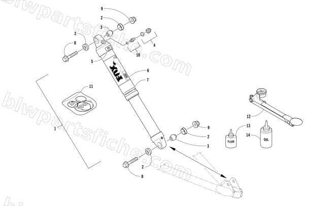 FRONT SUSPENSION SHOCK ABSORBER ASSEMBLY diagram