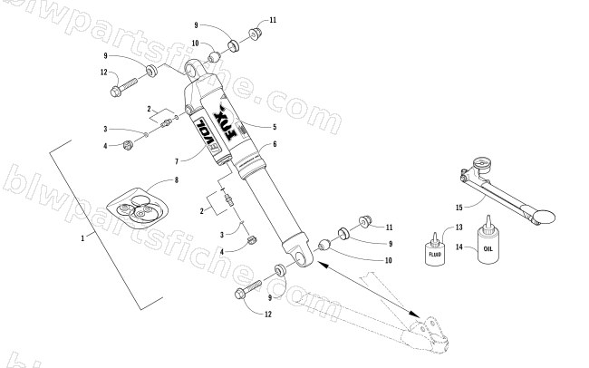 FRONT SUSPENSION SHOCK ABSORBER ASSEMBLY diagram