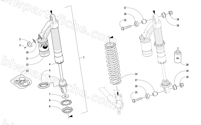 FRONT SUSPENSION SHOCK ABSORBER ASSEMBLY diagram