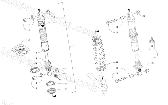 FRONT SUSPENSION SHOCK ABSORBER ASSEMBLY diagram