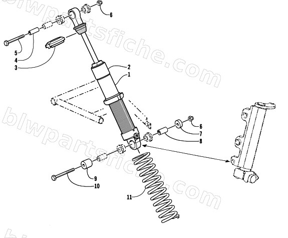 FRONT SUSPENSION SHOCK ABSORBER ASSEMBLY diagram