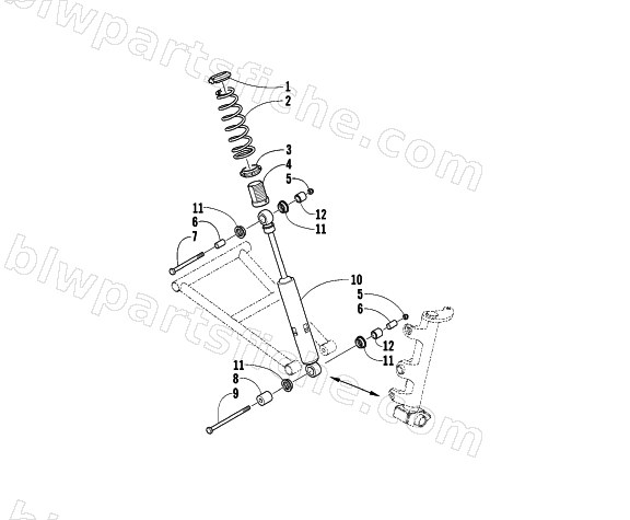 FRONT SUSPENSION SHOCK ABSORBER ASSEMBLY diagram