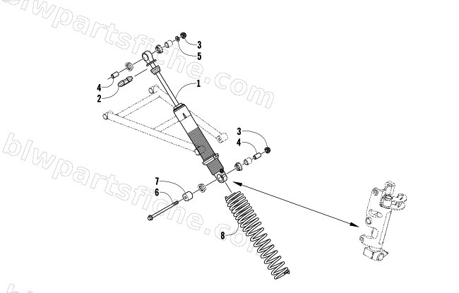 FRONT SUSPENSION SHOCK ABSORBER ASSEMBLY diagram
