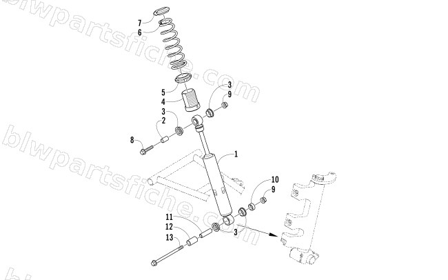 FRONT SUSPENSION SHOCK ABSORBER ASSEMBLY diagram