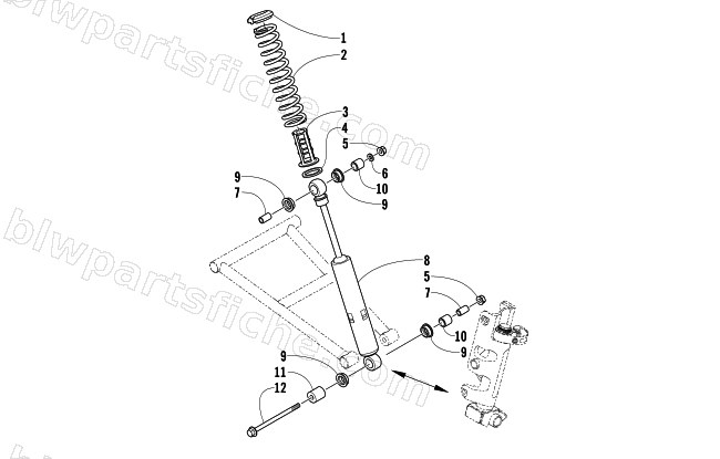 FRONT SUSPENSION SHOCK ABSORBER ASSEMBLY diagram