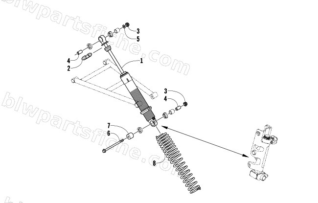 FRONT SUSPENSION SHOCK ABSORBER ASSEMBLY diagram