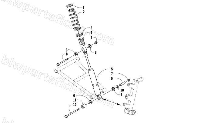 FRONT SUSPENSION SHOCK ABSORBER ASSEMBLY diagram
