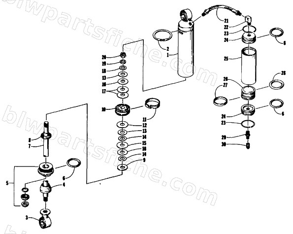 FRONT SUSPENSION SHOCK ABSORBER diagram