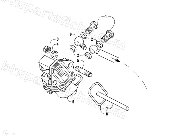 FUEL FEED PUMP AND PUSH ROD ASSEMBLIES diagram