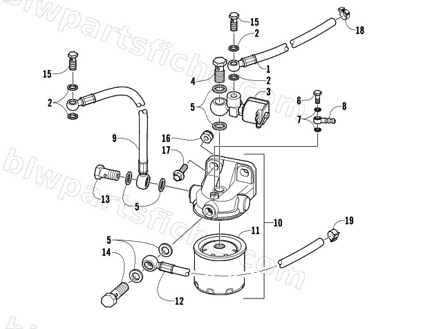 FUEL FILTER, ELECTRO-VALVE, AND HOSES ASSEMBLY diagram