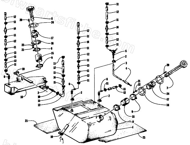 GAS AND OIL TANK ASSEMBLY diagram