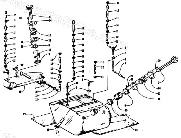 GAS AND OIL TANK ASSEMBLY diagram