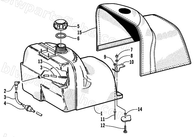 GAS TANK AND COVER diagram
