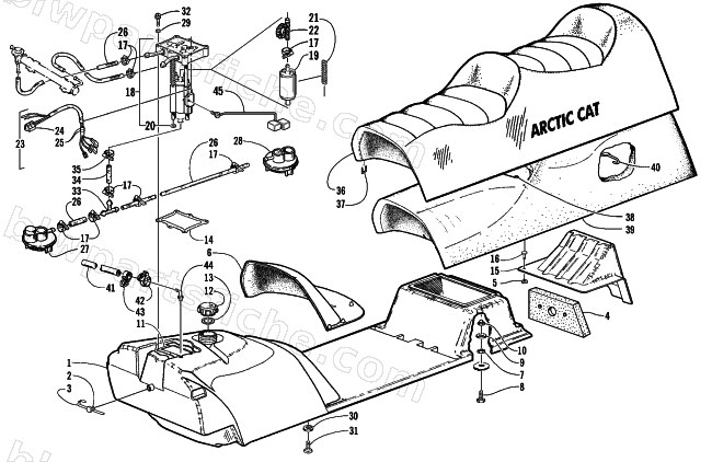 GAS TANK AND FUEL PUMP ASSEMBLIES diagram