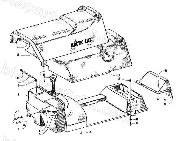 GAS TANK AND SEAT ASSEMBLIES diagram