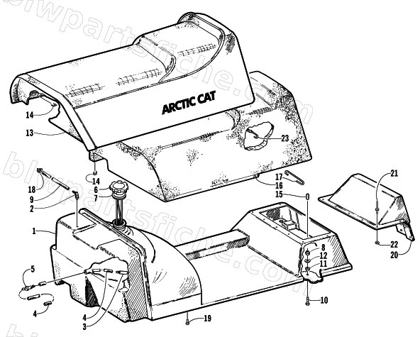 GAS TANK AND SEAT ASSEMBLIES diagram