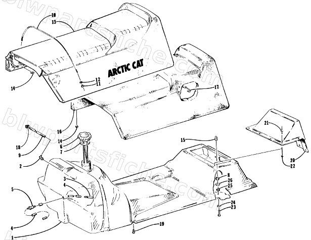GAS TANK AND SEAT ASSEMBLIES diagram