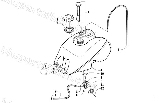 GAS TANK ASSEMBLY diagram