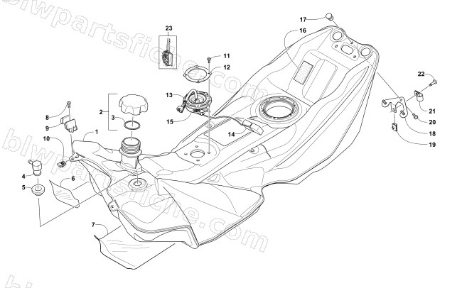 GAS TANK ASSEMBLY diagram