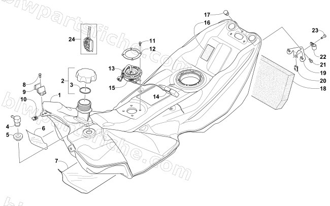 GAS TANK ASSEMBLY diagram