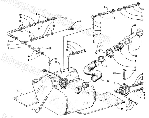 GAS TANK ASSEMBLY diagram