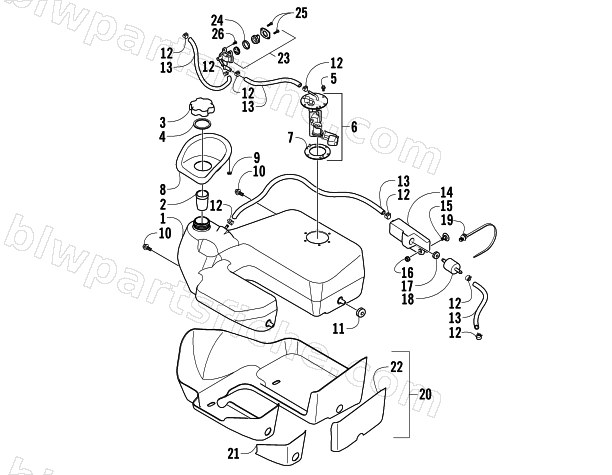 GAS TANK ASSEMBLY diagram