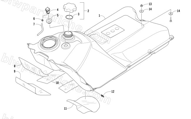 GAS TANK ASSEMBLY diagram