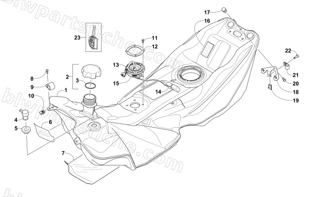 GAS TANK ASSEMBLY diagram