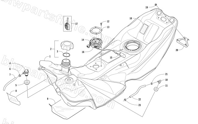 GAS TANK ASSEMBLY diagram