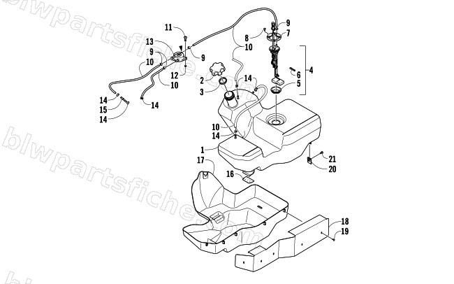 GAS TANK ASSEMBLY diagram