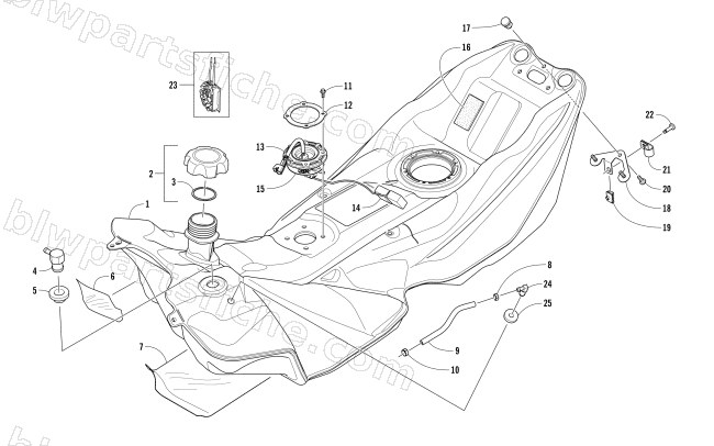 GAS TANK ASSEMBLY diagram