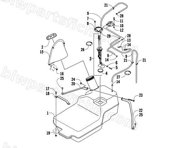 GAS TANK ASSEMBLY diagram
