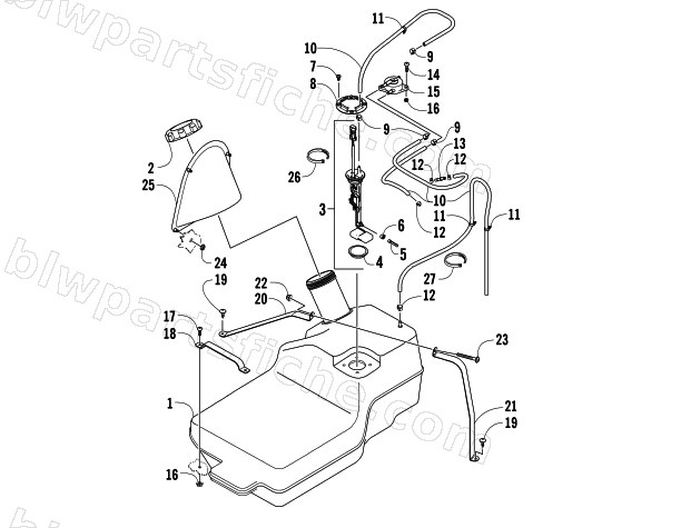 GAS TANK ASSEMBLY diagram