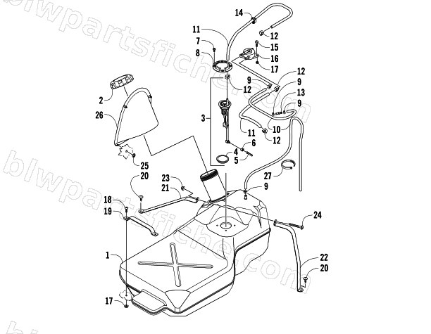 GAS TANK ASSEMBLY diagram