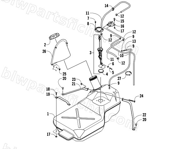 GAS TANK ASSEMBLY diagram
