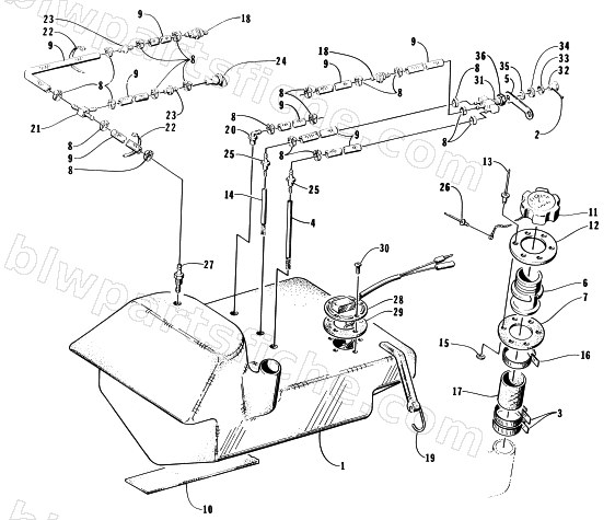 GAS TANK ASSEMBLY diagram